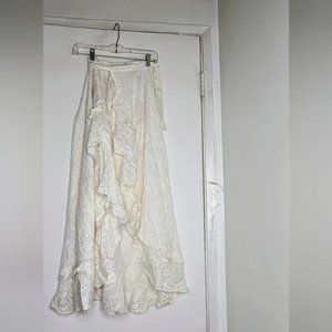 Anthropologie for Encantadore • Wrap Skirt in White NWT size Medium